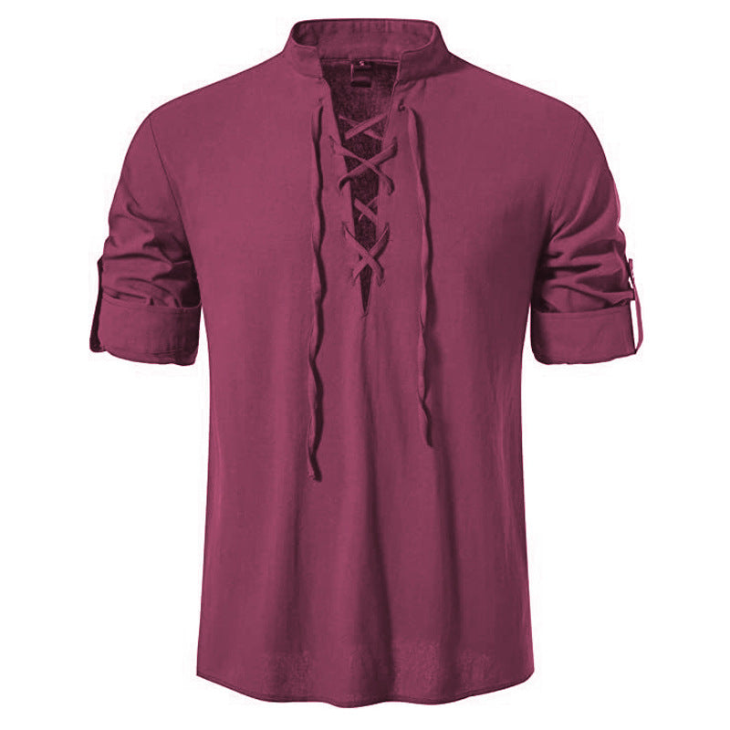 Men's casual long sleeve shirt with modern lace design and high quality cotton Lune London
