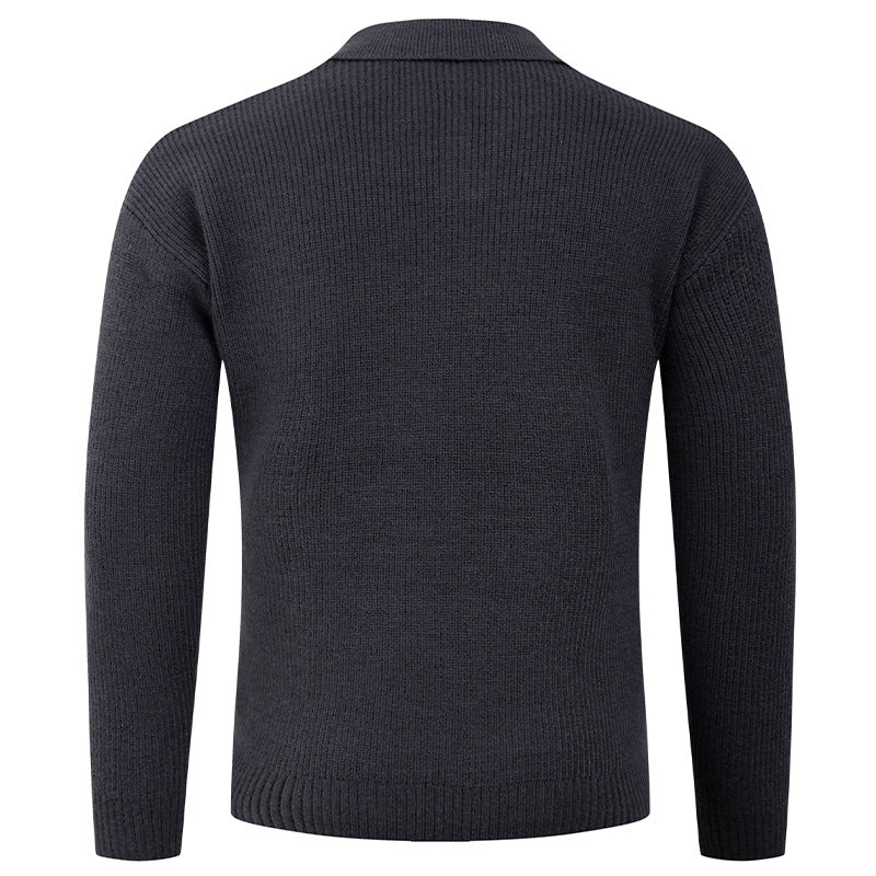 Casual men's sweater with modern collar Lune London