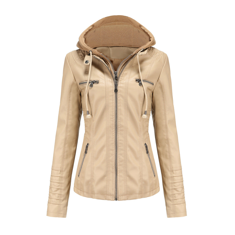 Lune London | Leather jacket - With hood - Fitted cut - Versatile & Stylish
