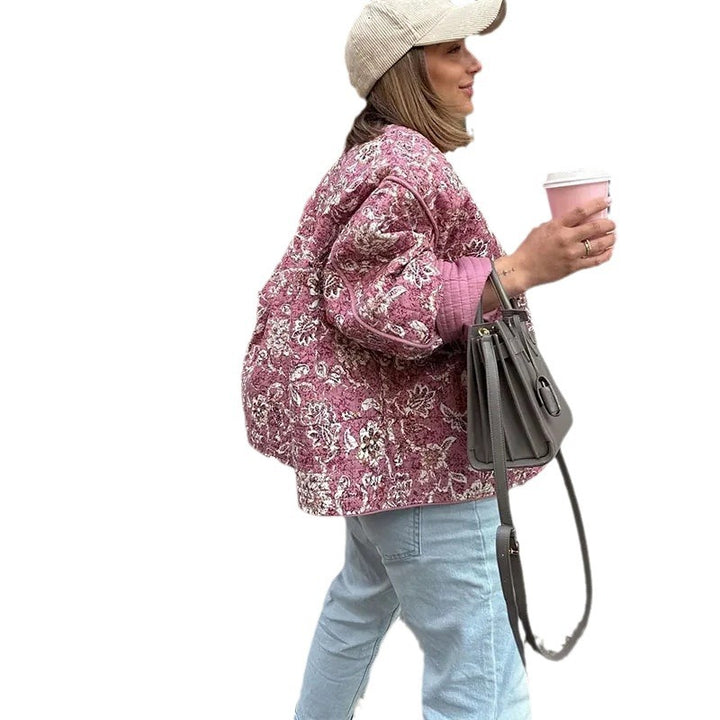 Ladies floral patterned jacket with voluminous sleeves Lune London
