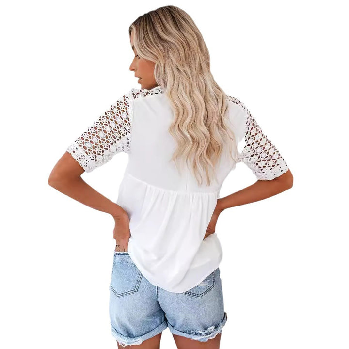 Elegant blouse for ladies with lace detail Lune London