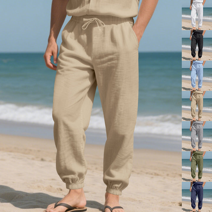 Women’s airy leisure pants with elastic waistband and practical side pockets Chic and style