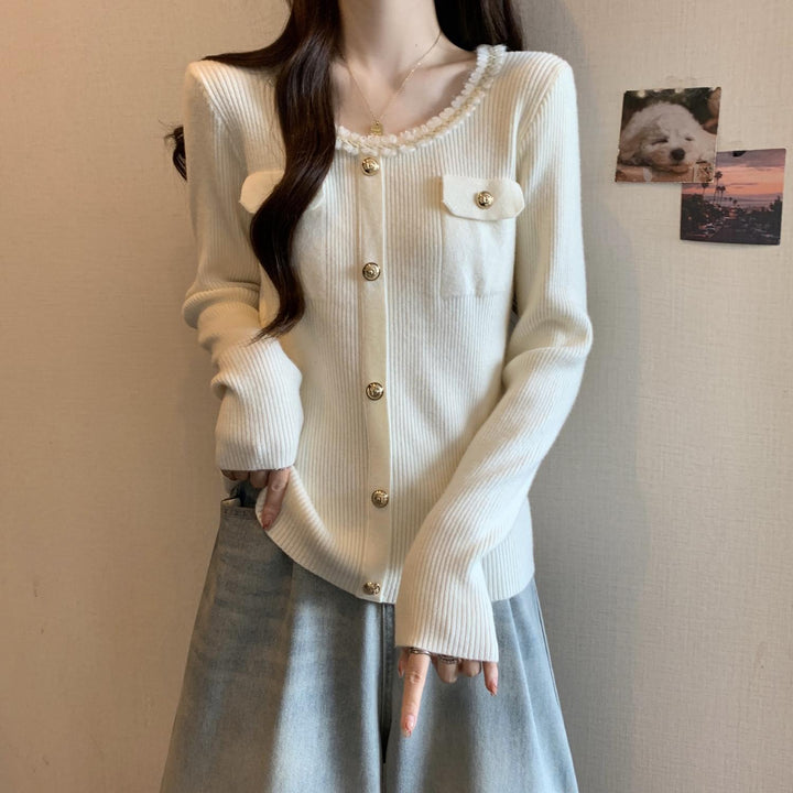 Cardigan pour femmes avec col décoratif Chic & Stil