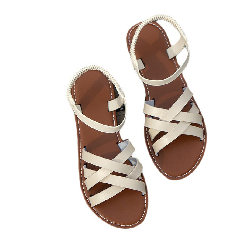 Strappy sandals for women with comfortable sole and elegant details Lune London