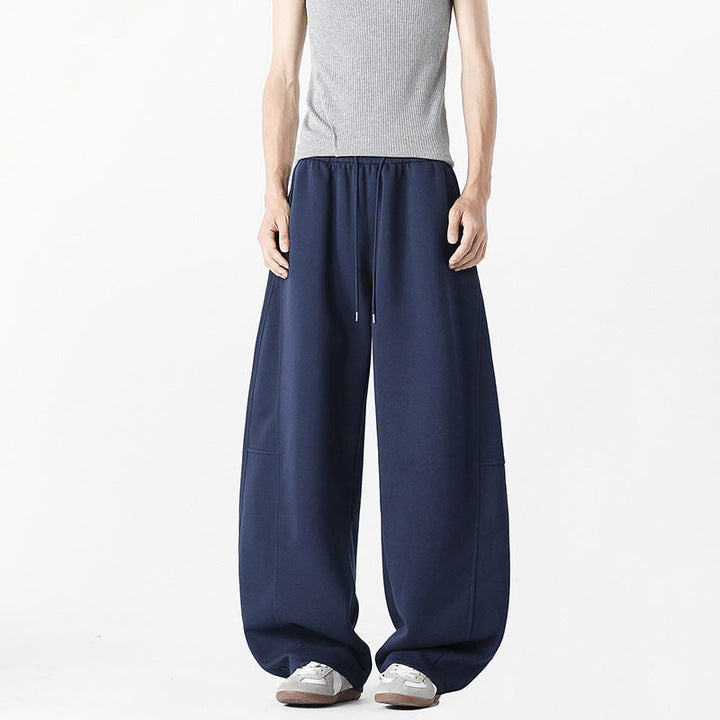 Men's Casual Loose-Fitting Leisure Pants with Elastic Waistband and Practical Side Pockets Lune London