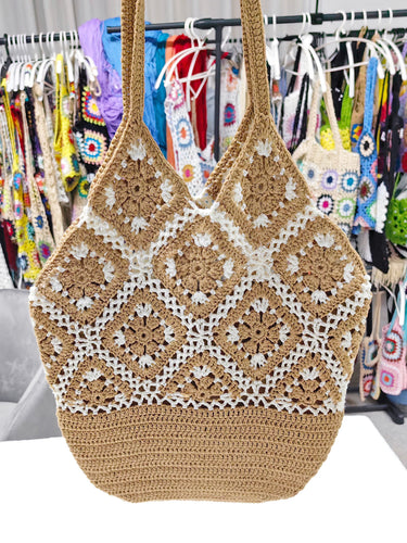 Lune London crochet tote bag for women