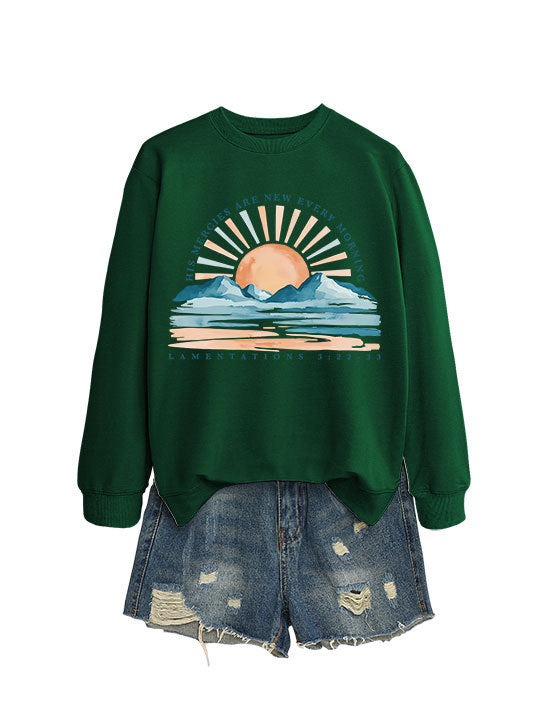 Sweatshirt pour femmes avec design inspirant de lever de soleil et coupe décontractée Chic & Stil