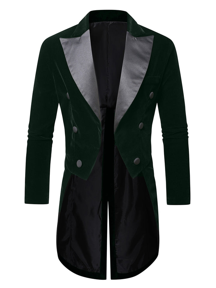 Lune London elegant double-breasted velvet jacket for men