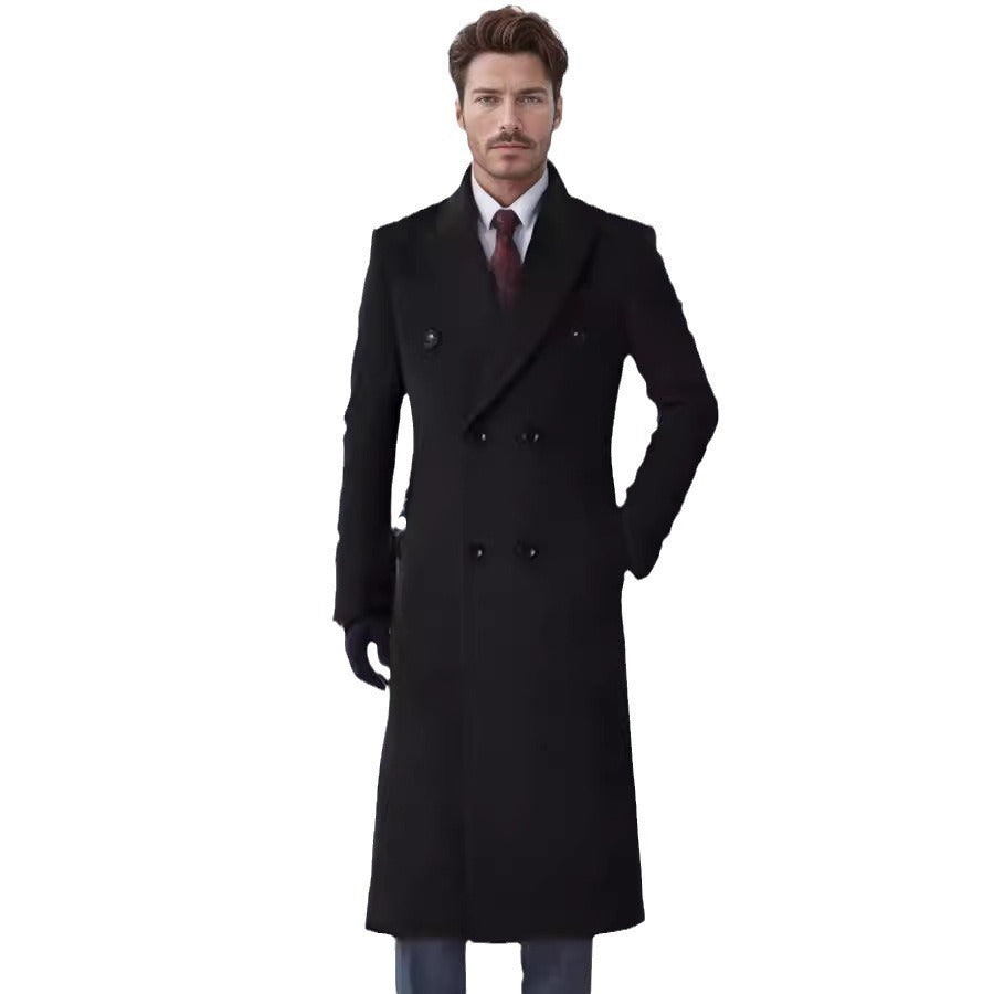 Double-breasted coat for men with elegant cut and practical pockets Lune London
