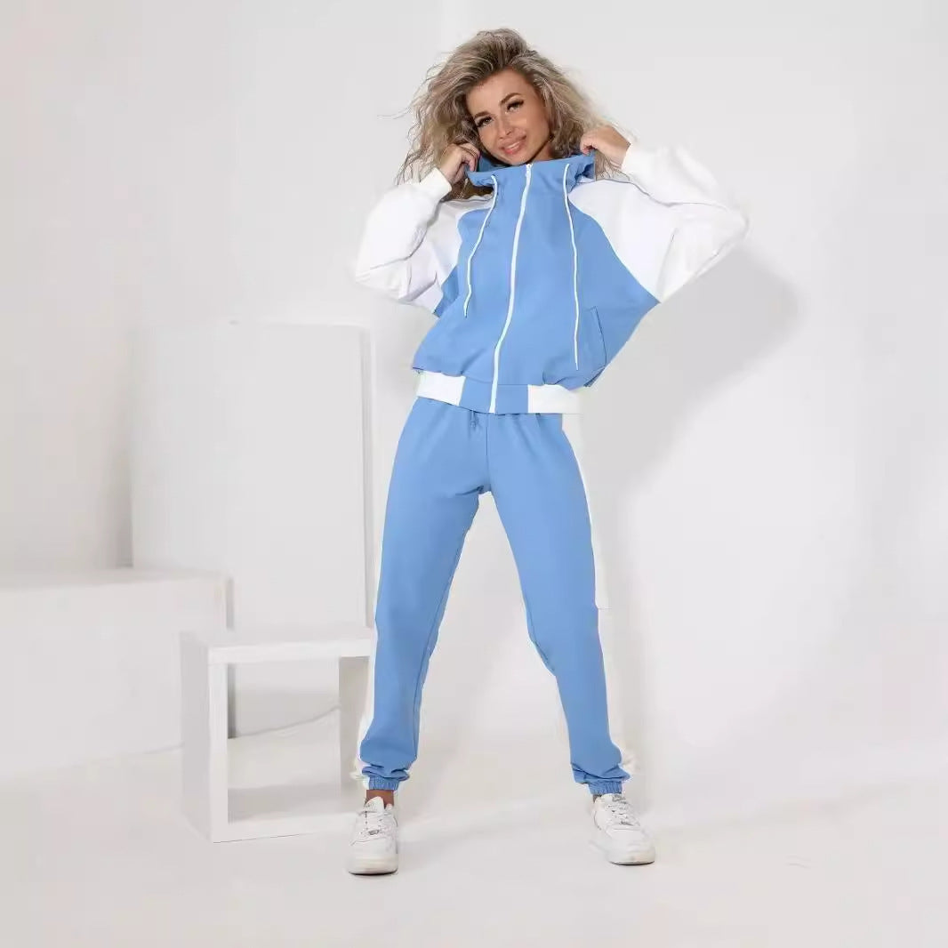 Lune London women's sporty loungewear set with hood and zip