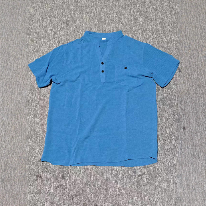 Casual short-sleeve shirt for men with button closure Lune London