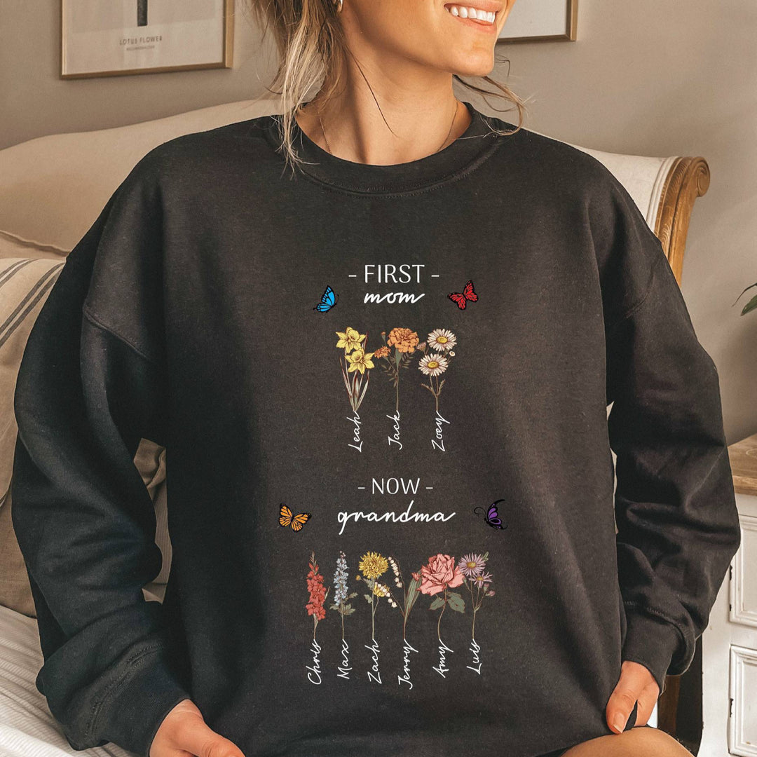 Sweat-shirt pour femmes avec imprimé floral et lettrage inspirant Chic & Stil