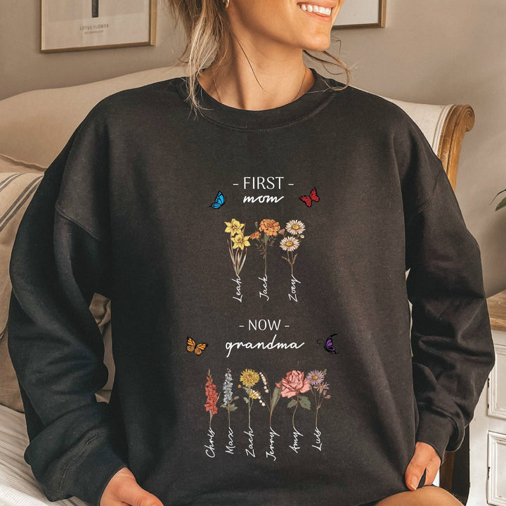 Sweat-shirt pour femmes avec imprimé floral et lettrage inspirant Chic & Stil
