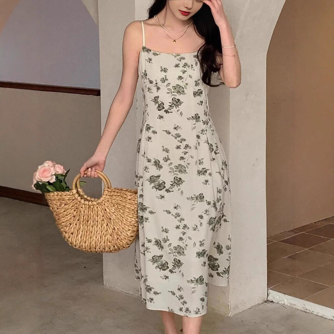 Lune London Floral A-line Midi Dress for Women