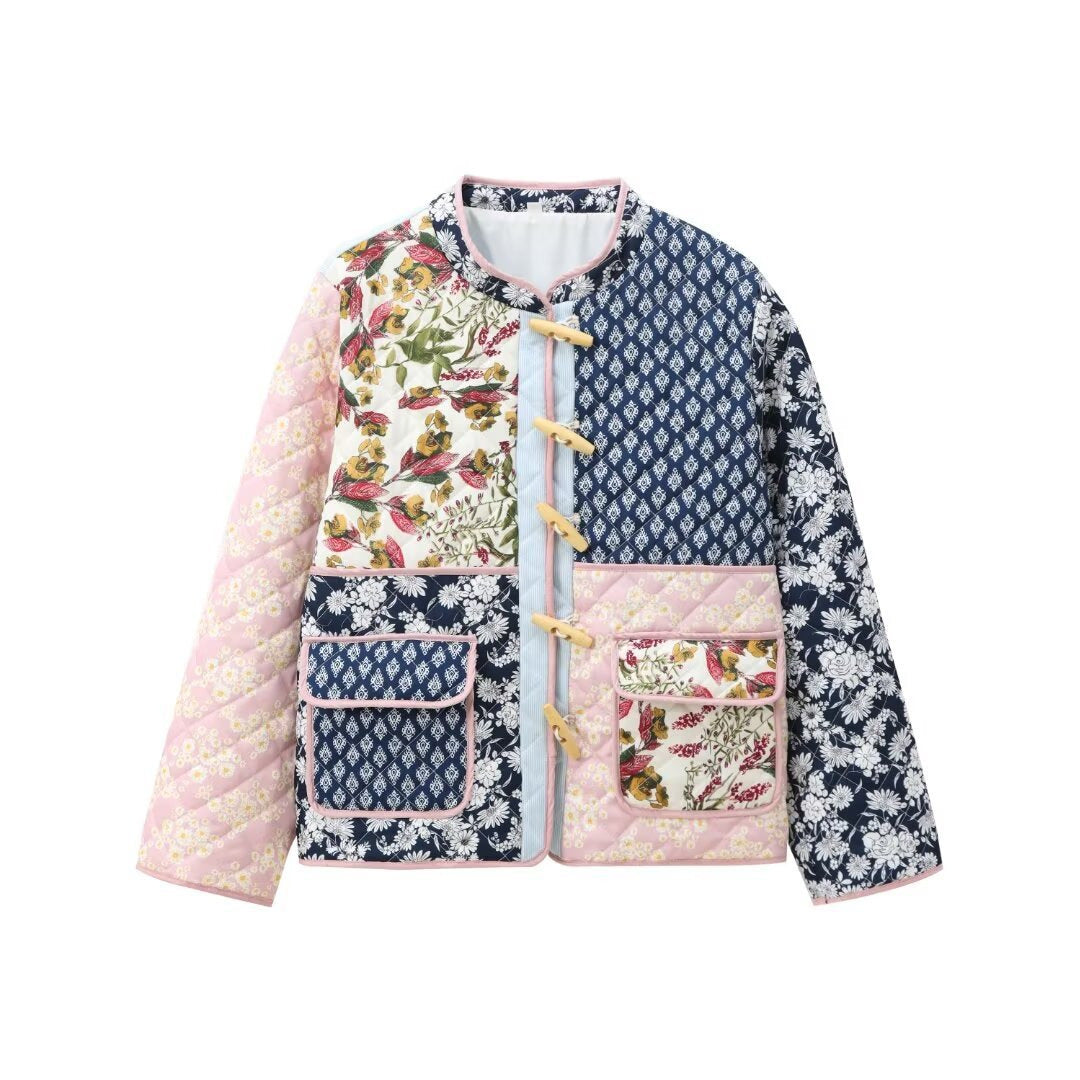 Veste matelassée pour femmes avec motif patchwork coloré Chic & Stil