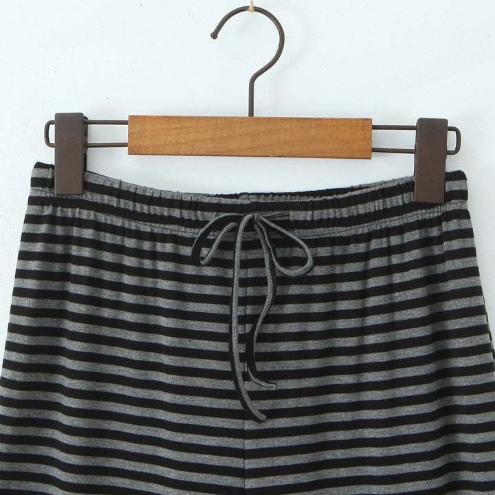 Wide striped pants for women with elastic waist Lune London
