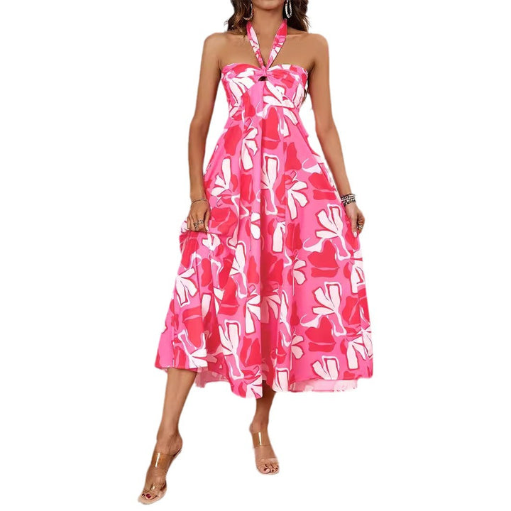 Maxi dress for women with off-the-shoulder design and floral pattern Chic & Stil