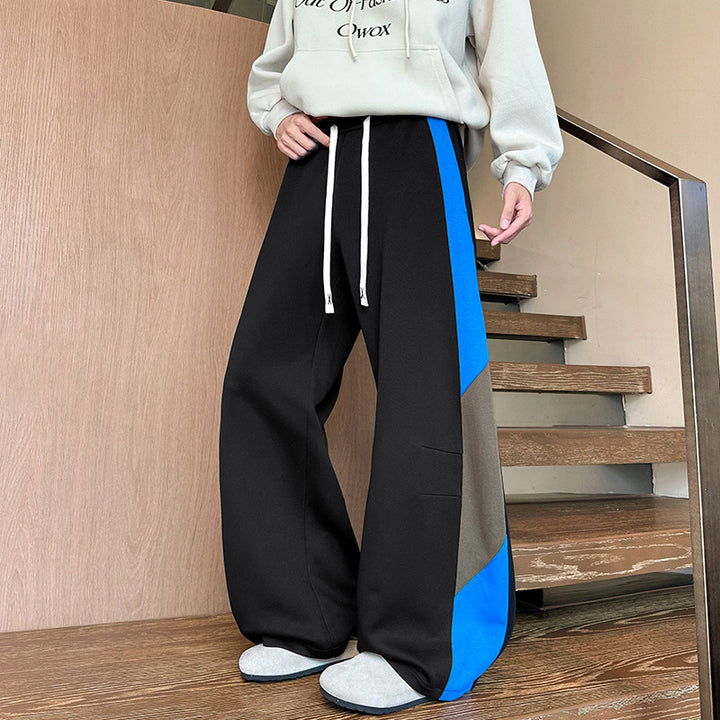 Women Casual Loose Fit Jogging Pants with Contrast Stripes on the Sides Lune London
