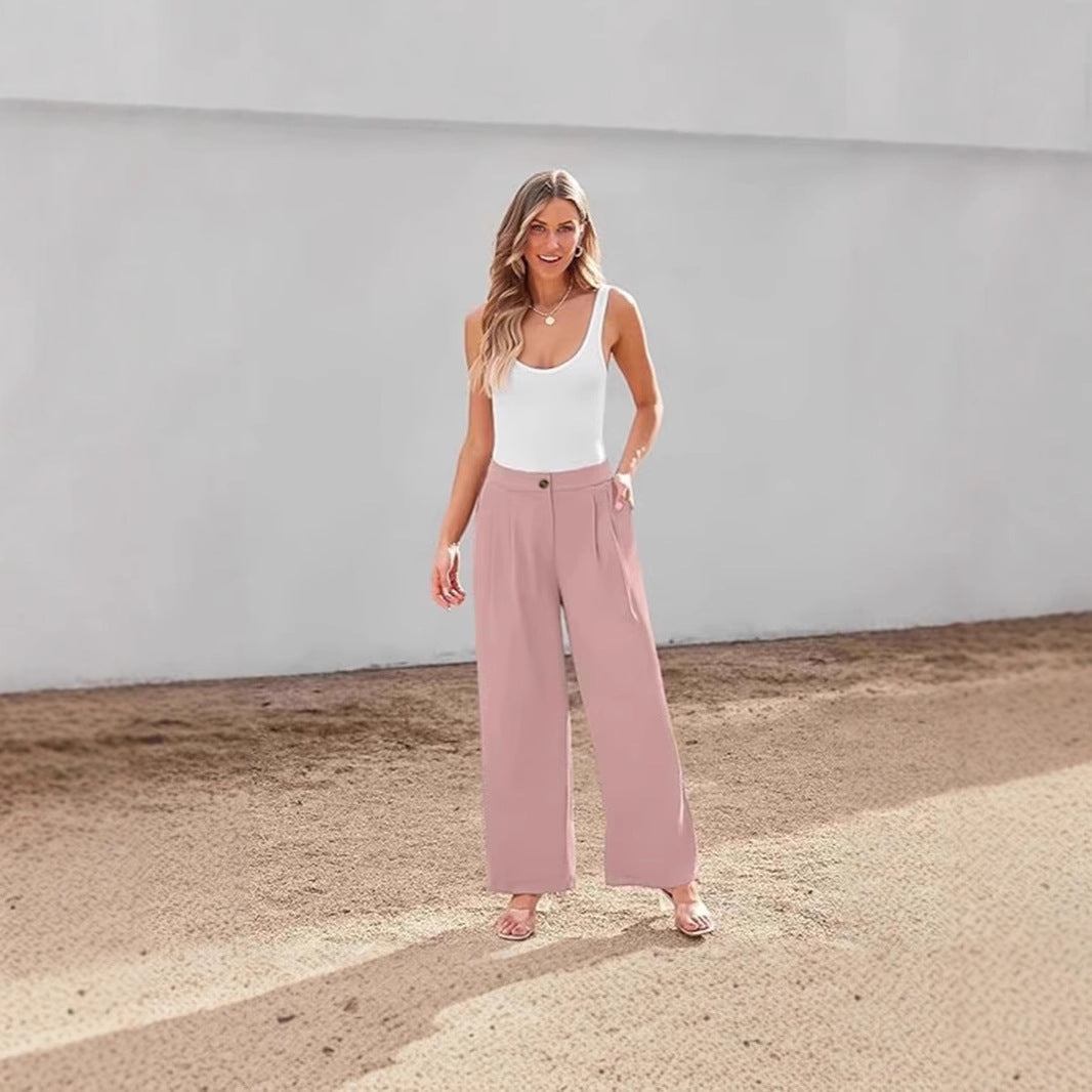 Elegant and casual high-waisted pants for women with practical pockets Lune London