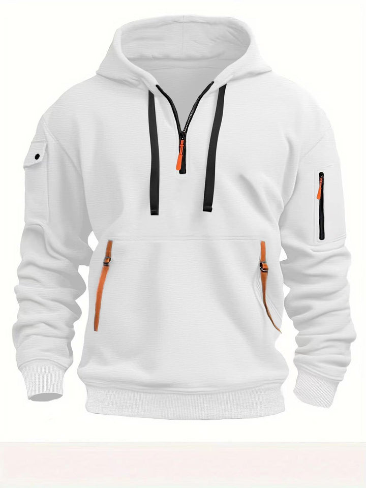 Men's functional hoodie with zipper and side pockets Chic & Stil