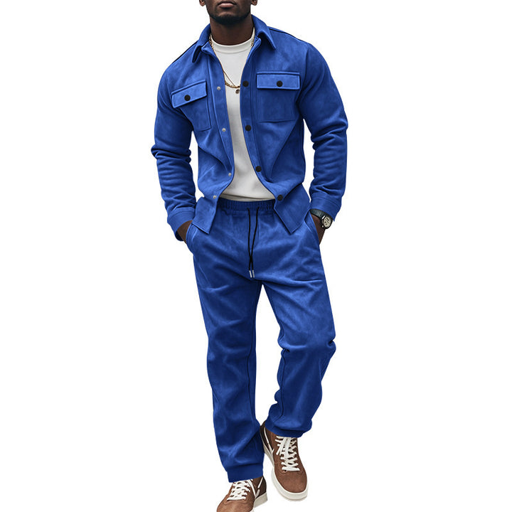 Modern utility jacket for men with practical chest pockets and matching trousers Lune London