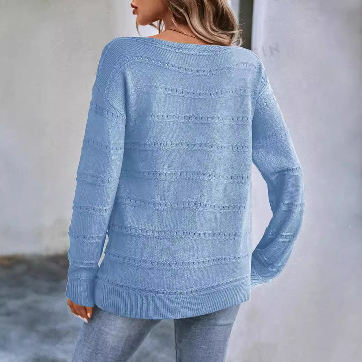 Pull en tricot pour femmes avec une structure aérienne et un design ample Chic & Stil