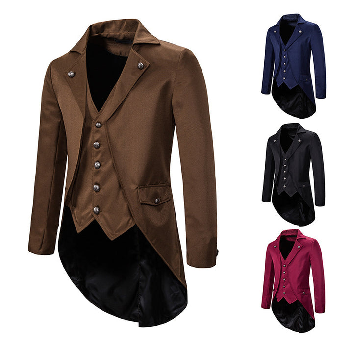 Veste élégante pour hommes avec coupe asymétrique et design floral Lune London