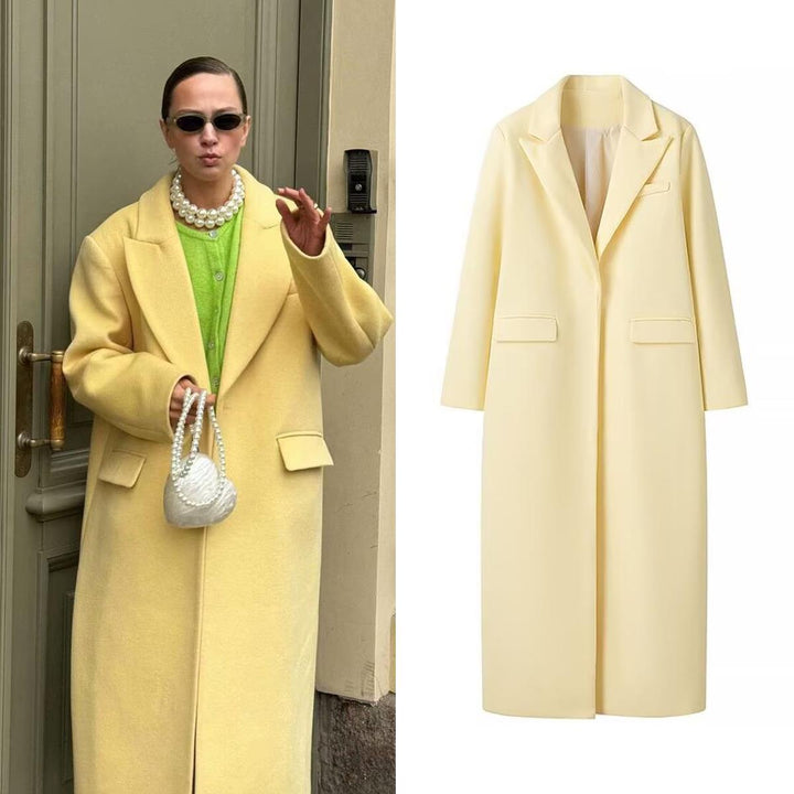 Ladies Elegant Blazer-Coat Oversized with Deep Lapels and Practical Pockets Lune London