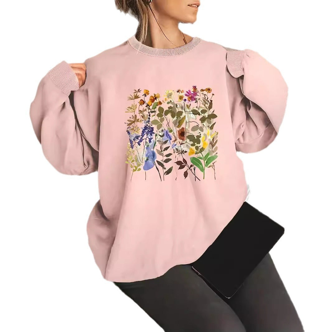 Sweat-shirt pour femmes avec motifs floraux et coupe confortable Chic & Stil