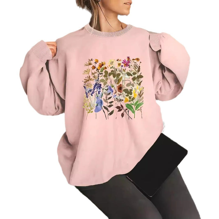 Sweat-shirt pour femmes avec motifs floraux et coupe confortable Chic & Stil
