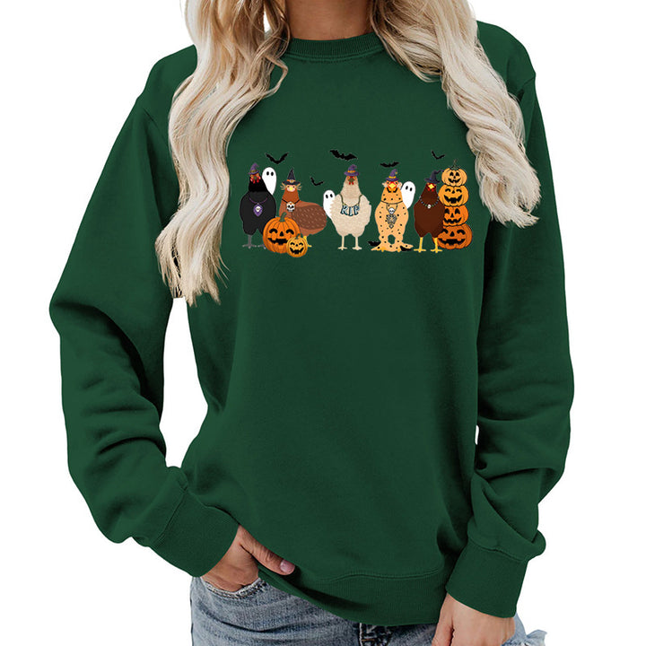 Sweat-shirt pour femmes avec motif Halloween joyeux Chic & Stil