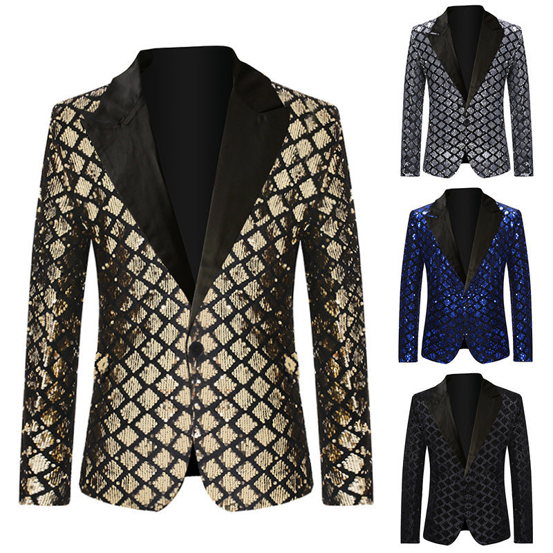 Men's sequined jacket with elegant diamond pattern Lune London