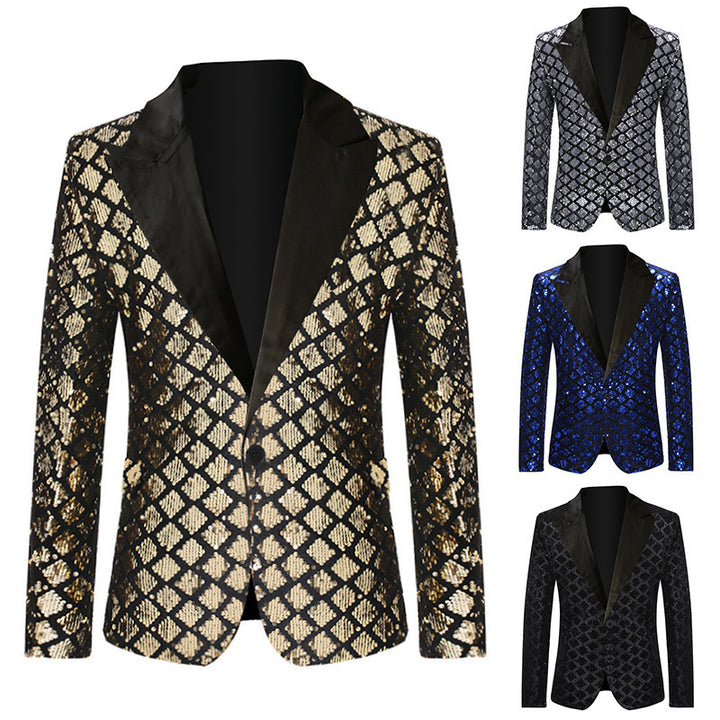 Men's sequined jacket with elegant diamond pattern Lune London