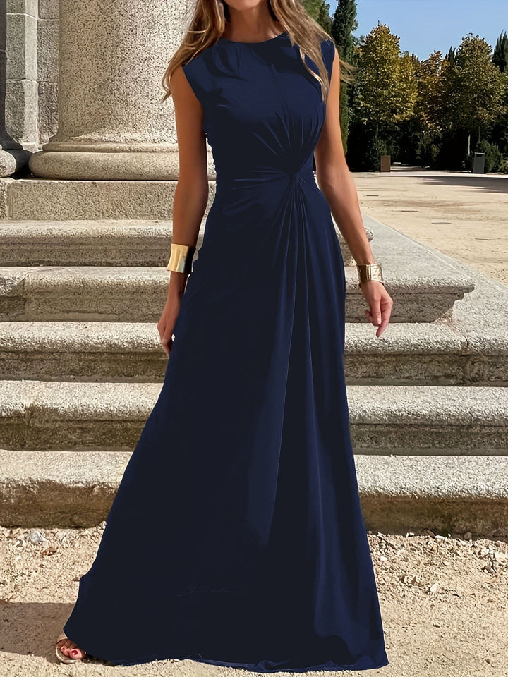 Women's Maxi Dress with Elegant Knot Detail and Flowing Cut Chic Und Stil