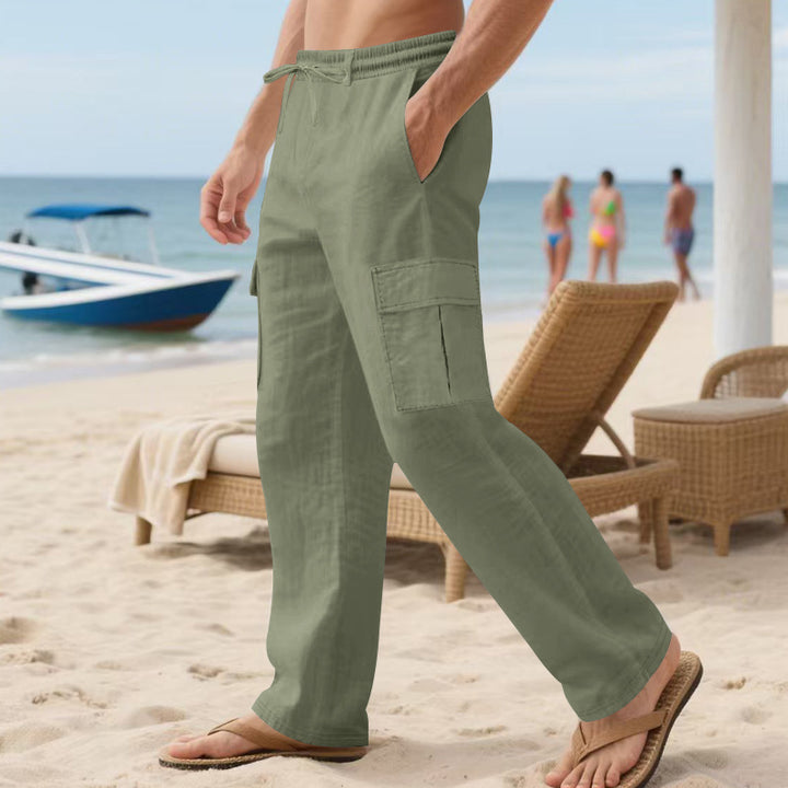 Men's cargo pants with elastic waistband and functional pockets Lune London