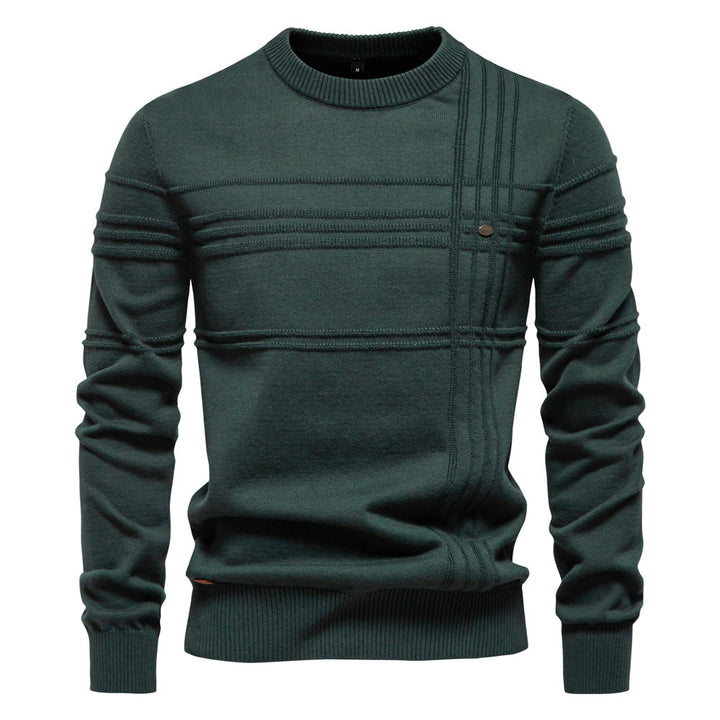 Men's Knitted Sweater with Modern Structural Design and Comfort Fit Lune London