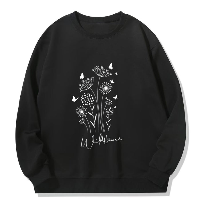 Sweat à capuche pour femmes avec imprimé fleurs sauvages et doublure intérieure confortable Chic & Stil