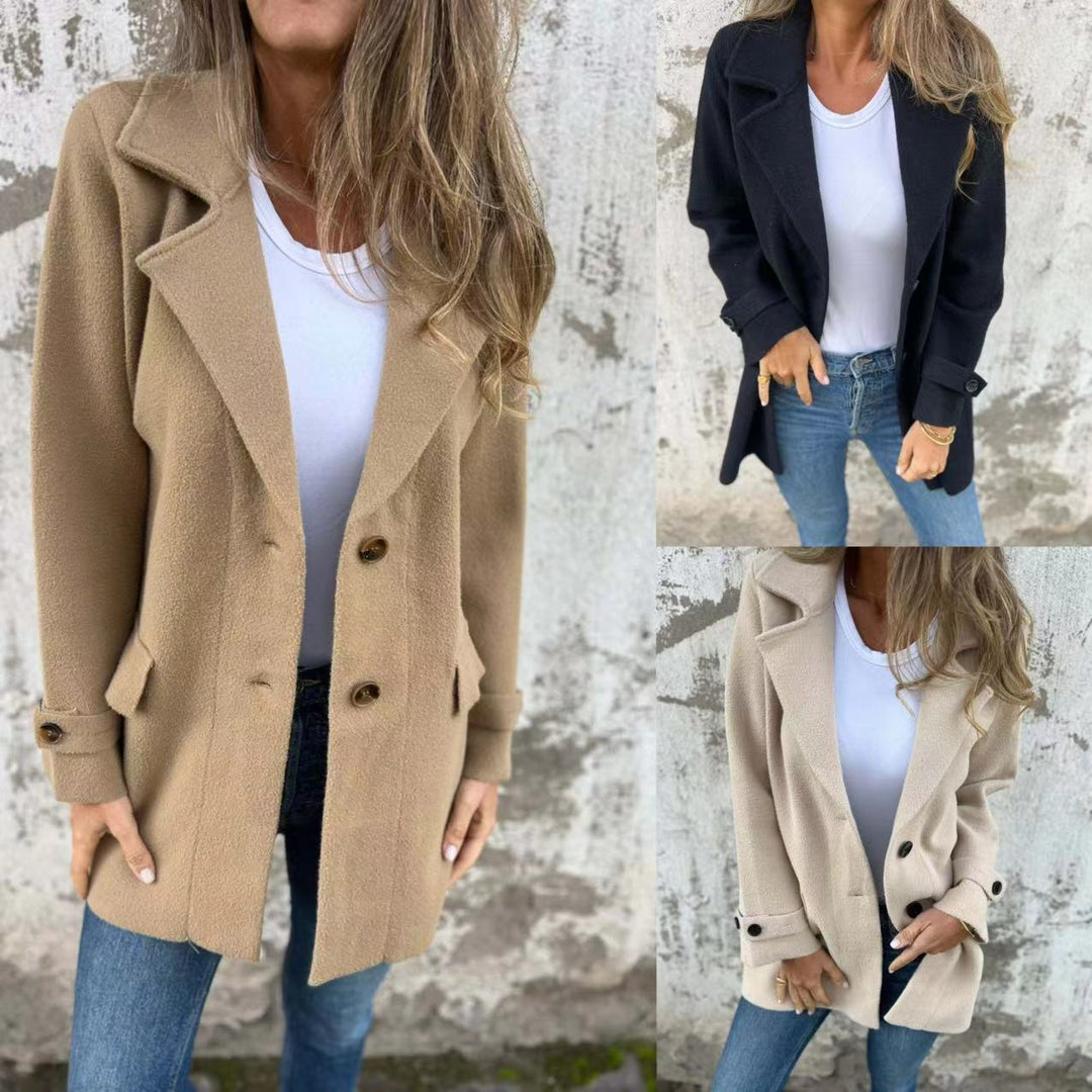 Veste bouclée élégante pour femmes avec double boutonnage Chic & Stil