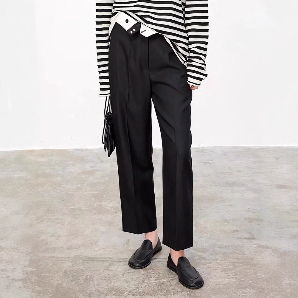 Pull en tricot surdimensionné pour femmes avec col montant Chic & Stil