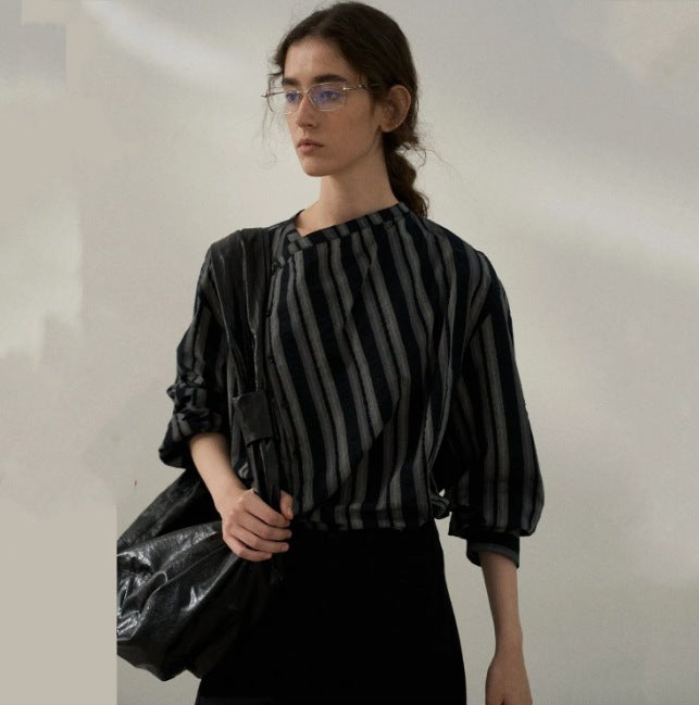 Striped cotton blouse for ladies Lune London