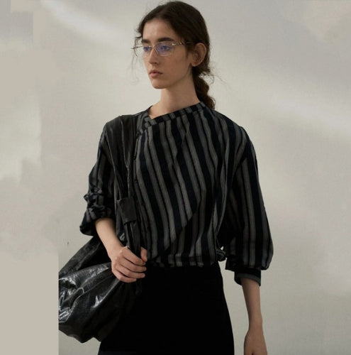 Striped cotton blouse for ladies Lune London