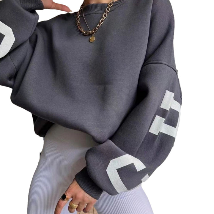 Oversized sweatshirt for women with graphic accents Lune London