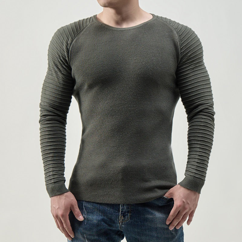 Fashionable knitted sweater for men with an innovative rib structure Lune London