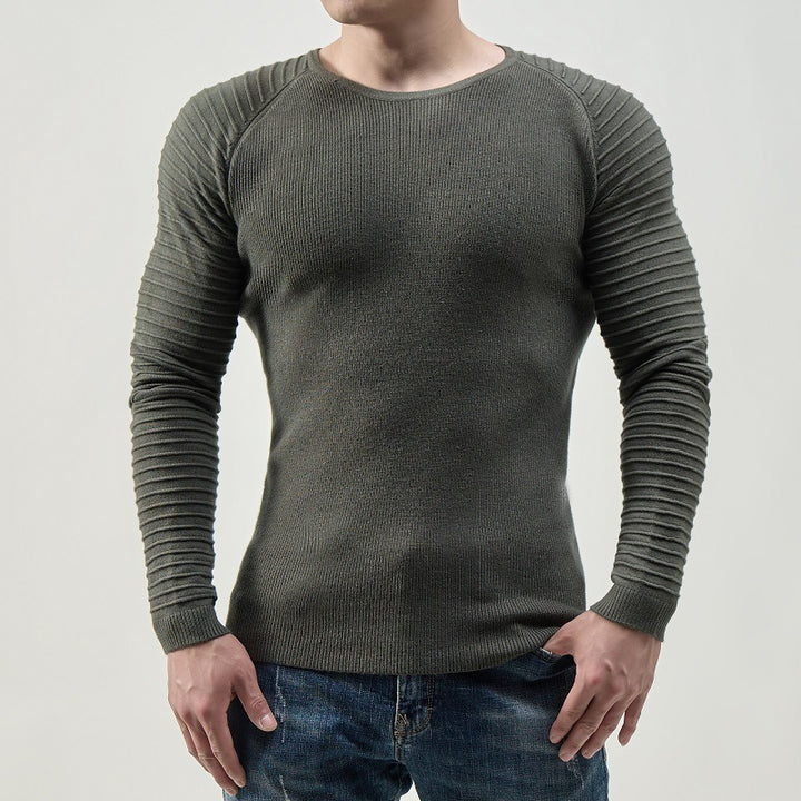 Fashionable knitted sweater for men with an innovative rib structure Lune London