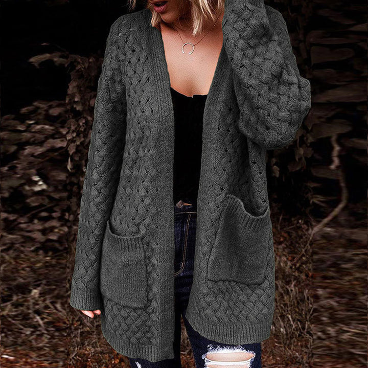 Cardigan pour femmes avec motif texturé et poches pratiques Chic & Stil