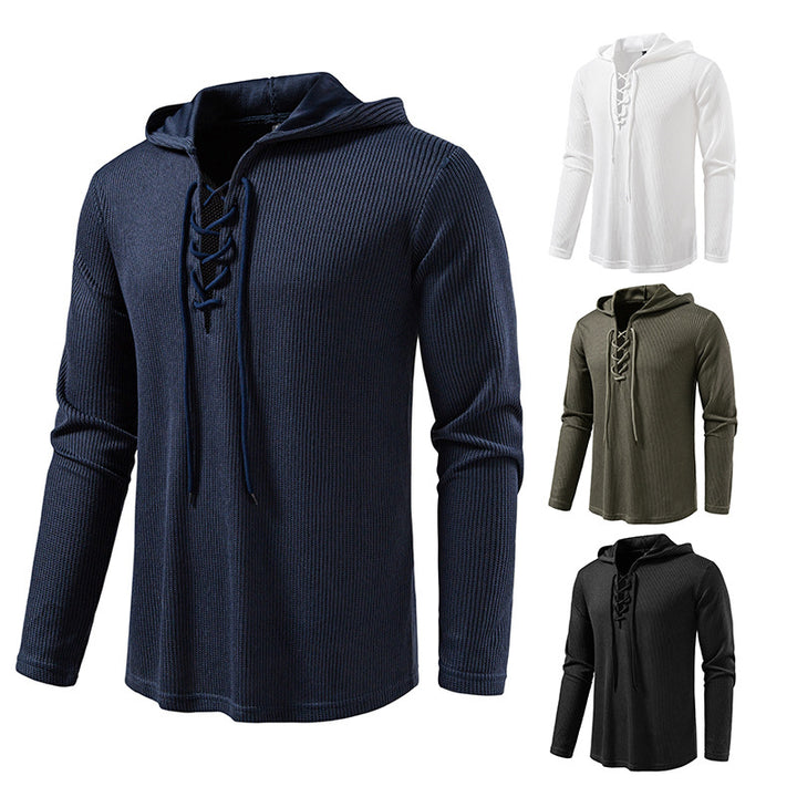 Men's hoodie with innovative lacing and structured design Lune London