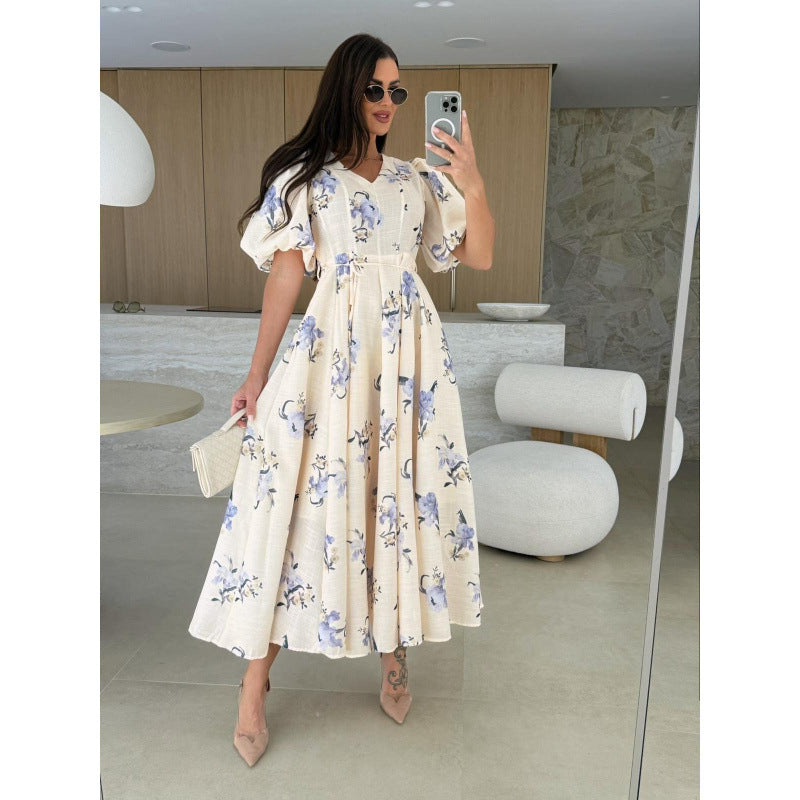 Ladies Flowers Maxi Dress Lune London