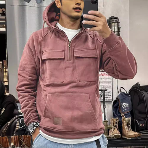 Men's fleece hoodie with convenient zipper and large pockets Lune London