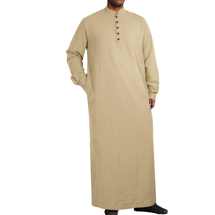 Modern men's caftan with button design and soft cotton material Lune London