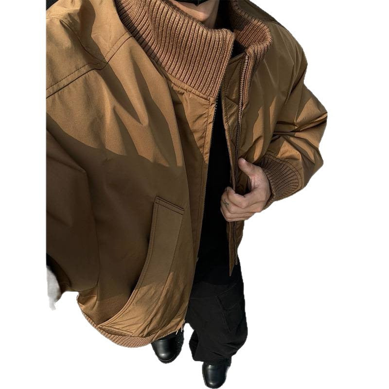 Men's Casual Bomber Jacket with High Collar and Practical Pockets Lune London